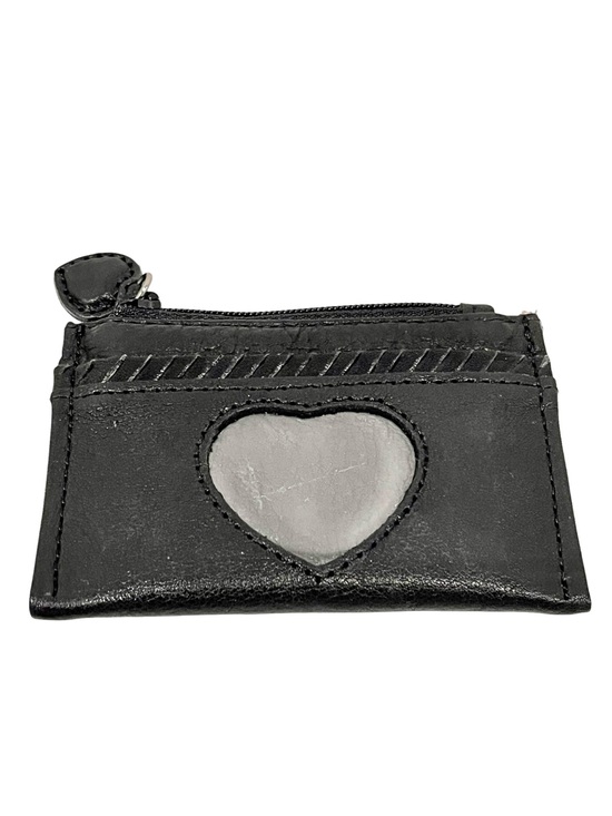 Brighton Handbags - Brighton Vintage Black Leather Zippered Coin Purse Card Holder NWOT